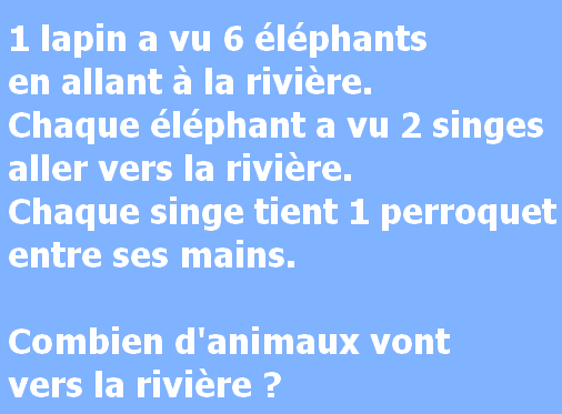 1 Lapin Voit 6 éléphants En Allant à La Rivière Interrogation sur une image du topic images - Forum (page 4)